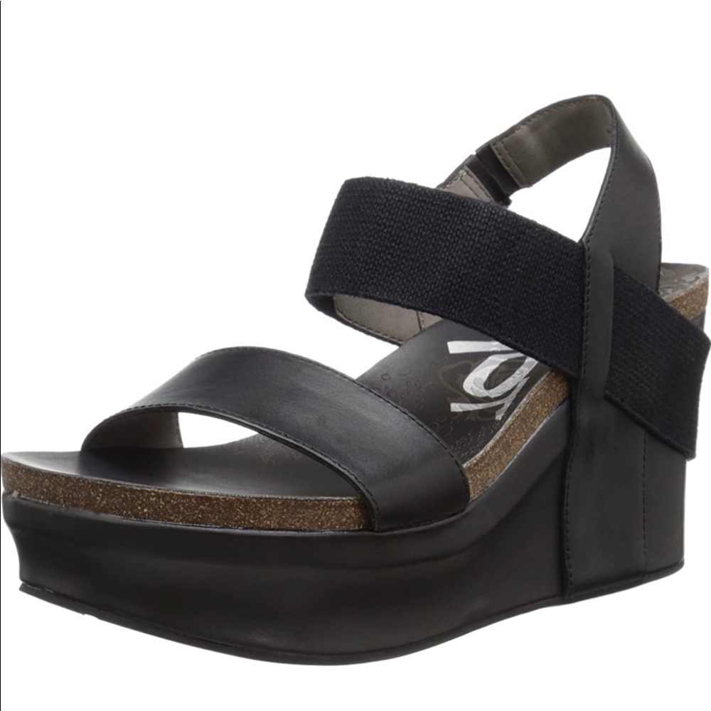 Black OTBT bushnell wedge sandals